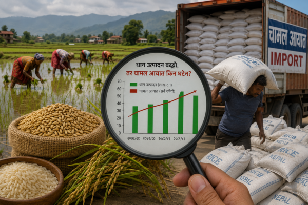 कागजमा रेकर्ड धान उत्पादन, बजारमा अर्बौंको आयात : तथ्यांक र यथार्थबीच ठूलो खाडल