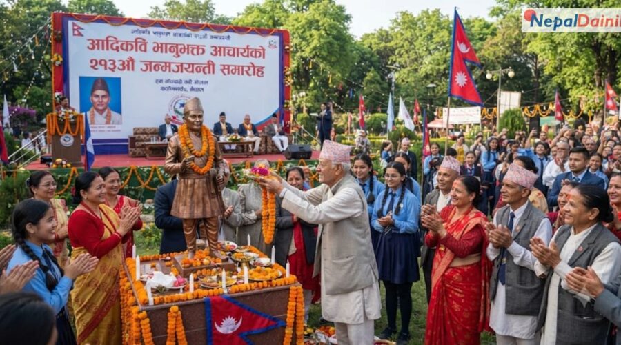 आदिकवि भानुभक्त आचार्यको २१३औँ जन्मजयन्ती देश-विदेशमा मनाइँदै