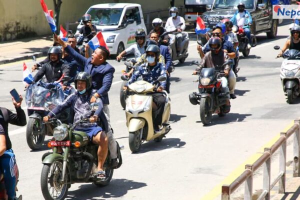 ४४औँ बीपी स्मृति दिवसमा नेपाल तरुण दलको मोटरसाइकल र्याली