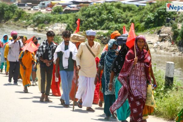 वित्तीय शोषणविरुद्ध किसान–मजदुरको राजधानी मार्च