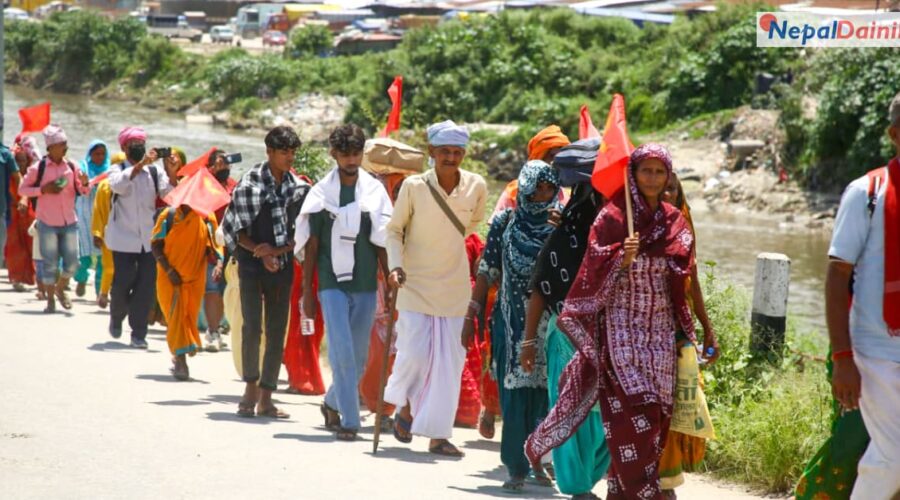 वित्तीय शोषणविरुद्ध किसान–मजदुरको राजधानी मार्च