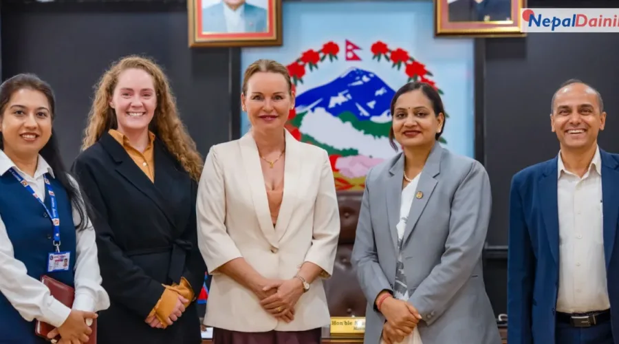 नेपालको स्वास्थ्य क्षेत्रमा नर्वेको सहयोग जारी रहने, राजदूतसँग मन्त्री मेहताको भेटवार्ता