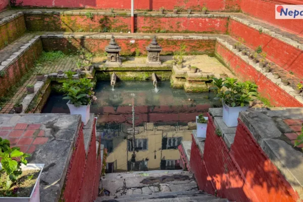 हिउँदमा सुख्खा, वर्षामा पोखरी बन्ने ललितपुरको ढुङगेधारा