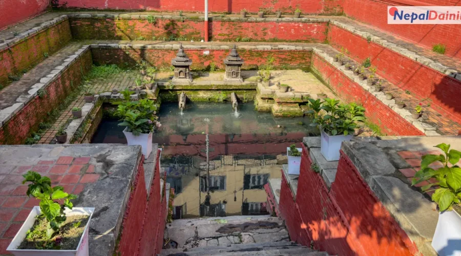 हिउँदमा सुख्खा, वर्षामा पोखरी बन्ने ललितपुरको ढुङगेधारा