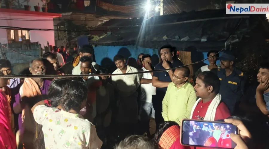 विवेक मण्डलको परिवारलाई मधेश गृहमन्त्री महतोको भेट र सहयोगको प्रतिबद्धता