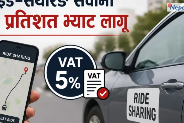 पठाओ, इनड्राइभ जस्ता राइड–सेयरिङ सेवामा अब ५ प्रतिशत भ्याट लाग्ने