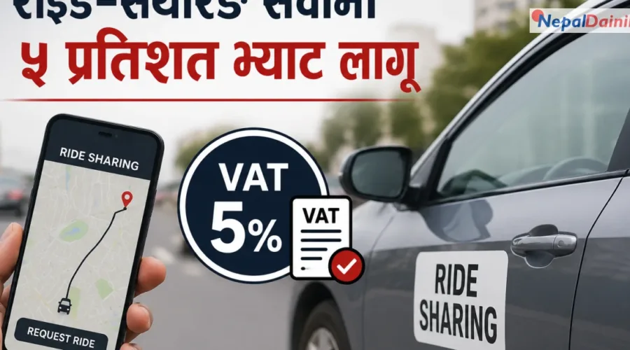 पठाओ, इनड्राइभ जस्ता राइड–सेयरिङ सेवामा अब ५ प्रतिशत भ्याट लाग्ने
