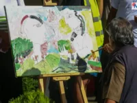 बीपी स्मृति दिवसमा क्यान्भास पेन्टिङमार्फत जलवायु परिवर्तनको सन्देश