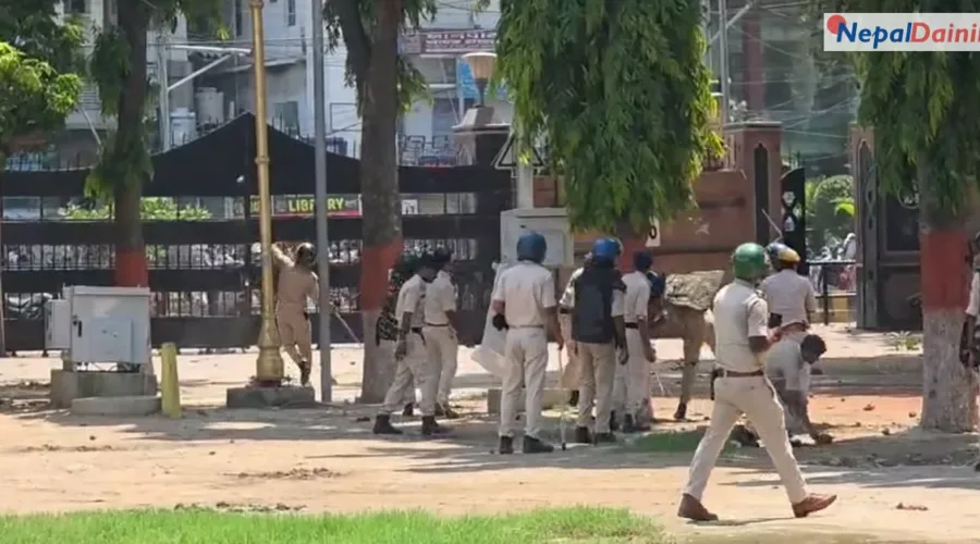 निट प्रश्नपत्र चुहावट: पट्नामा प्रदर्शनकारी विद्यार्थीमाथि प्रहरीको हस्तक्षेप, केही नियन्त्रणमा