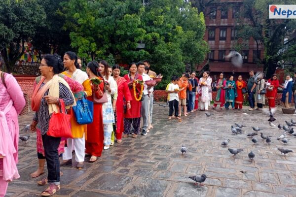 योगिनी एकादशीमा बुढानीलकण्ठको नारायणथान मन्दिरमा भक्तजनको ठूलो भीड