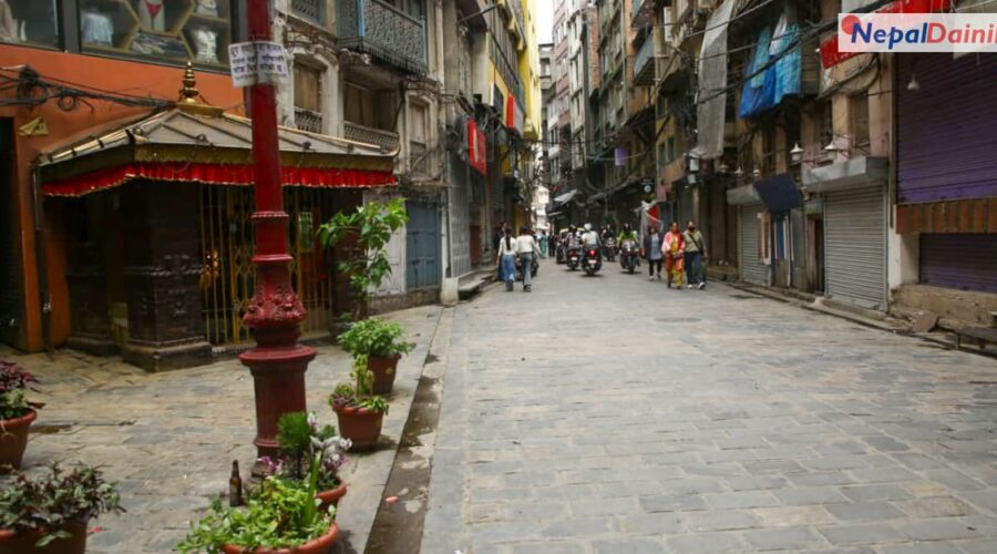 एकसमय भीडले भरिने असन बजार अहिले सुनसान
