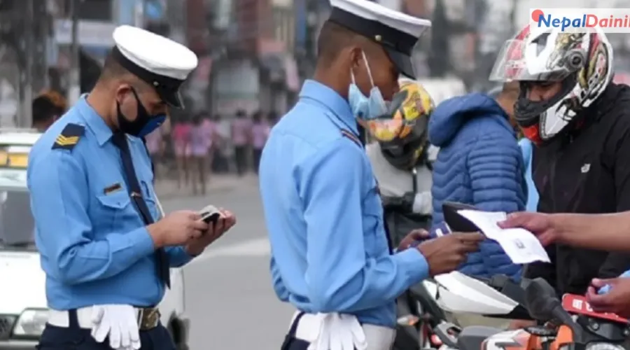 २४ घण्टामा ट्राफिक प्रहरीले गर्यो ८४१ जनालाई कारबाही