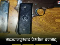 मकवानपुरमा घरभित्र लुकाइराखेको पेस्तोल बरामद