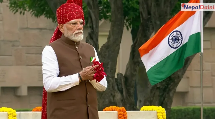 भारतले ८०औँ स्वतन्त्रता दिवस मनाउँदै